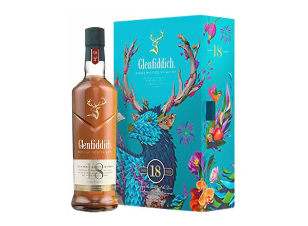 宁波格兰菲迪回收格兰菲迪18年700ml春节礼盒装Glenfiddich苏格兰威士忌